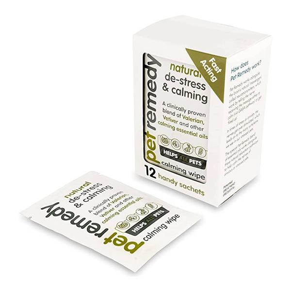 Pet Remedy 12pk Natural De-Stress & Calming Wipes for Cats & Dogs