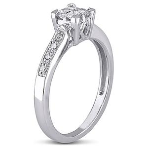 Eternal Promise(tm) 10kt. White Gold Princess Engagement Ring alternate view