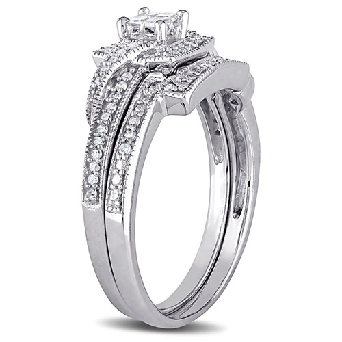 Loveblooms(tm) 10kt. White Gold 1/3ctw. Bridal Set