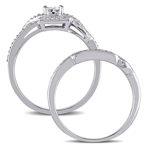 Loveblooms(tm) 10kt. White Gold 1/3ctw. Bridal Set