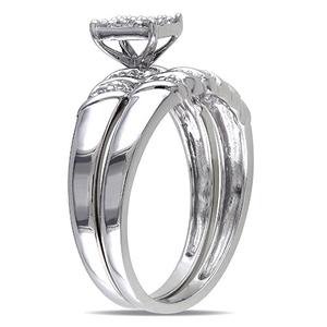 Loveblooms(tm) 1/10ctw. Round Diamond Bridal Ring Set alternate view