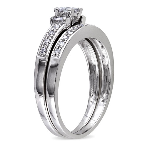 Loveblooms(tm)  Multi-Shape 1/3ctw. Diamonds Bridal Ring Set