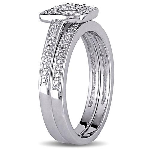 Loveblooms(tm) 1/4ctw. Diamonds Bridal Ring Set alternate view