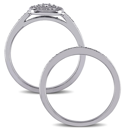 Loveblooms(tm) 1/4ctw. Diamonds Bridal Ring Set