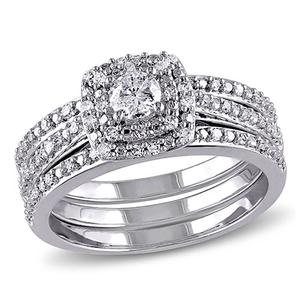 Loveblooms(tm) 1/2ctw. Diamonds Bridal Ring Set