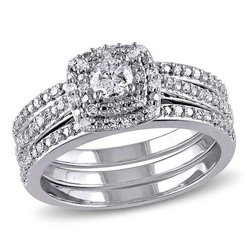 Loveblooms(tm) 1/2ctw. Diamonds Bridal Ring Set