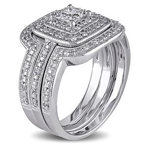 Loveblooms(tm) 3/8ctw. Diamonds Bridal 3 Ring Set alternate view