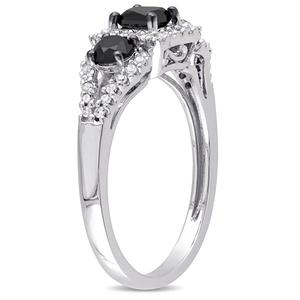 Diamond Classics(tm) 10kt. Gold 1ctw. Black & White Diamond Ring alternate view