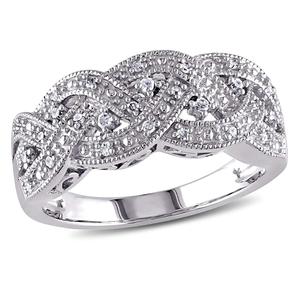 Diamond Classics(tm) Sterling Silver 1/8ctw. Diamond Fashion Ring