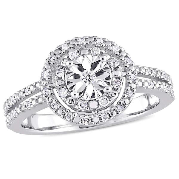 Diamond Classics(tm) Sterling Silver 1/5ctw. Diamond Ring