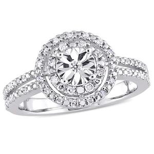 Diamond Classics(tm) Sterling Silver 1/5ctw. Diamond Ring