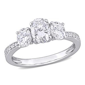 Diamond Classics(tm) 10kt. White Gold Oval Moissanite Ring