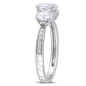 Diamond Classics(tm) 10kt. White Gold Oval Moissanite Ring alternate view