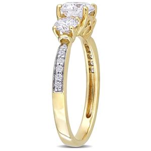 Diamond Classics(tm) 10kt. Yellow Gold Moissanite Ring alternate view