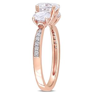 Diamond Classics(tm) 10kt. Rose Gold Oval Moissanite Ring alternate view