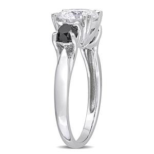 Diamond Classics(tm) 10kt. 3-Stone Black Diamond Ring alternate view