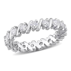 Gemstone Classics(tm) 1kt. Dew Moissanite Eternity Wedding Band
