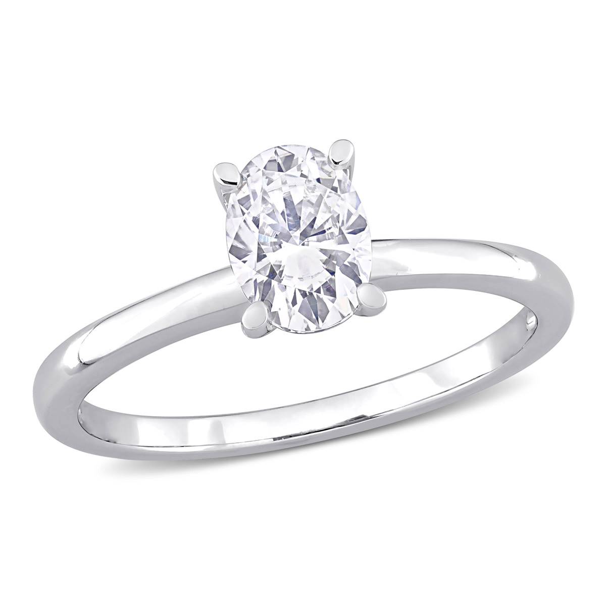 Gemstone Classics(tm) 1kt. Oval Moissanite Engagement Ring