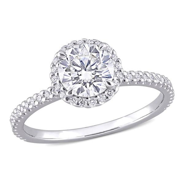 Gemstone Classics(tm) 1 1/4kt. Dew Moissanite Halo Engagement Ring