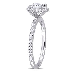 Gemstone Classics(tm) 1 1/4kt. Dew Moissanite Halo Engagement Ring alternate view