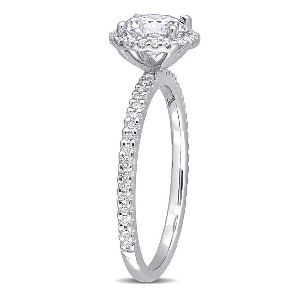 Gemstone Classics(tm) 1 1/4kt. Dew Moissanite Halo Engagement Ring alternate view