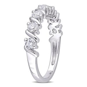 Gemstone Classics(tm) 3/4kt. Dew Moissanite Wave Eternity Band alternate view