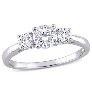 Gemstone Classics(tm) 1ctw. Moissanite 3-Stone Engagement Ring