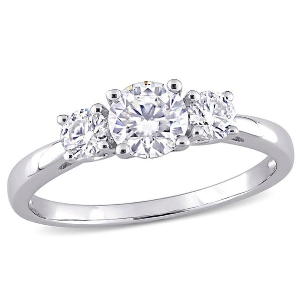 Gemstone Classics(tm) 1ctw. Moissanite 3-Stone Engagement Ring
