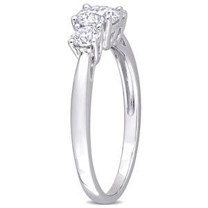 Gemstone Classics(tm) 1ctw. Moissanite 3-Stone Engagement Ring alternate view