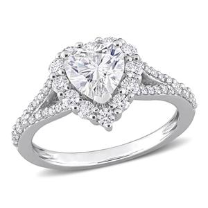 Gemstone Classics(tm) 1 1/2kt. Moissanite Halo Engagement Ring