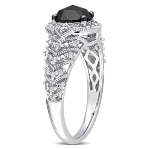 Radiant Rainbow(tm) White Gold 1ctw. Diamond Engagement Ring alternate view