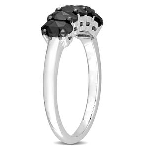 Radiant Rainbow(tm) Black Diamond Semi-Eternity Ring alternate view