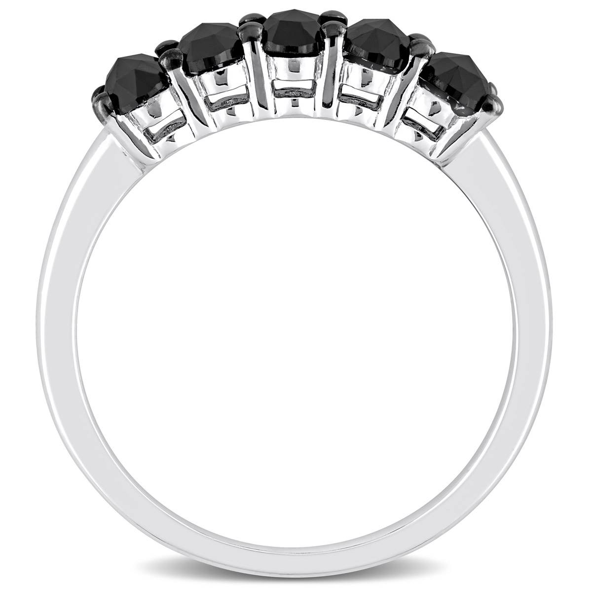 Radiant Rainbow(tm) Black Diamond Semi-Eternity Ring