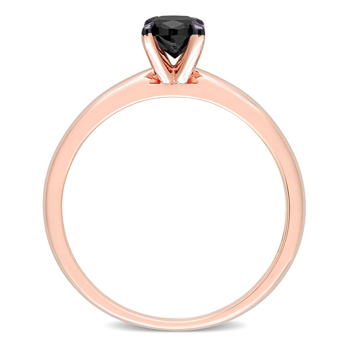 Radiant Rainbow(tm) Rose Gold 1/2ctw. Diamond Engagement Ring