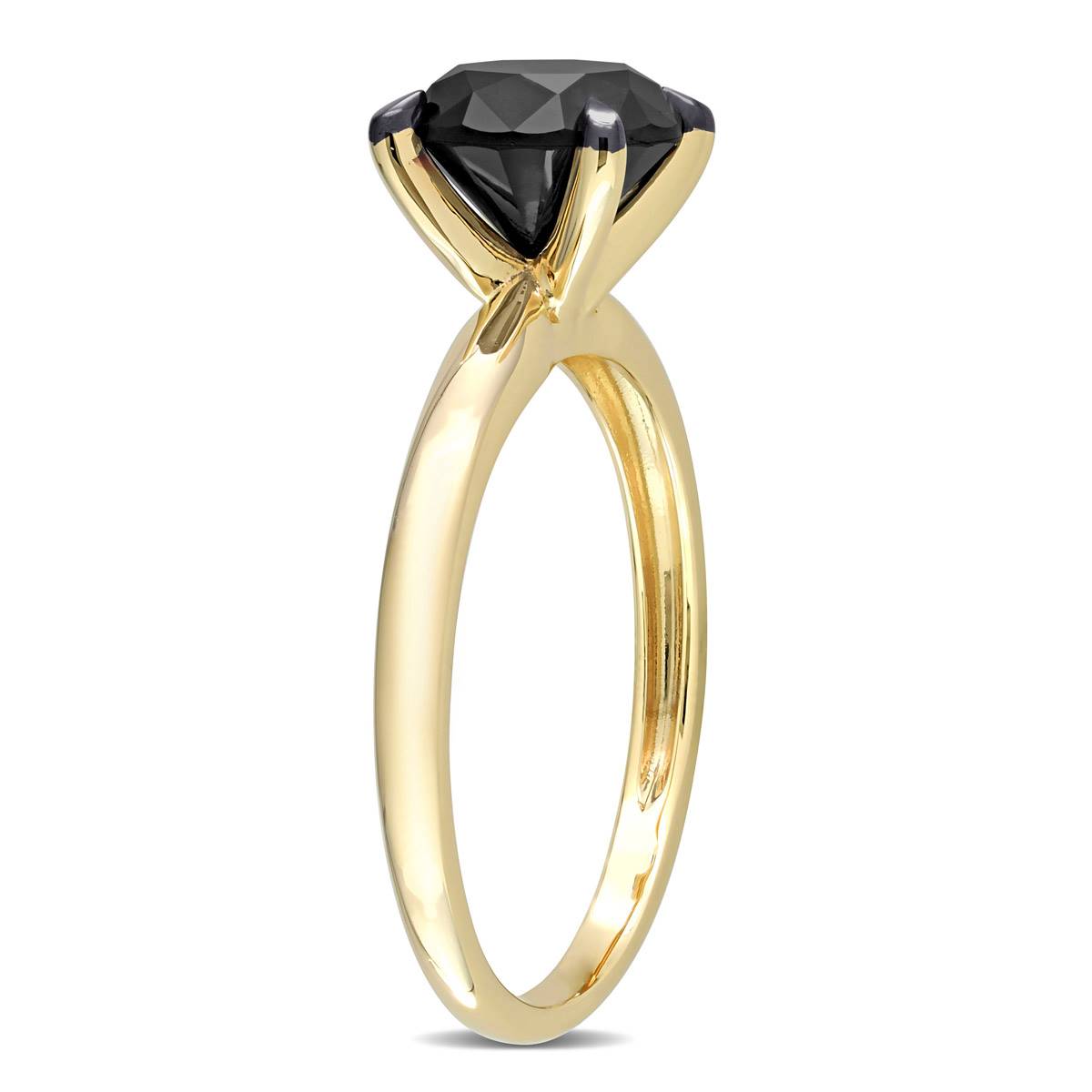 Radiant Rainbow(tm) 2ctw. Black Diamond Engagement Ring