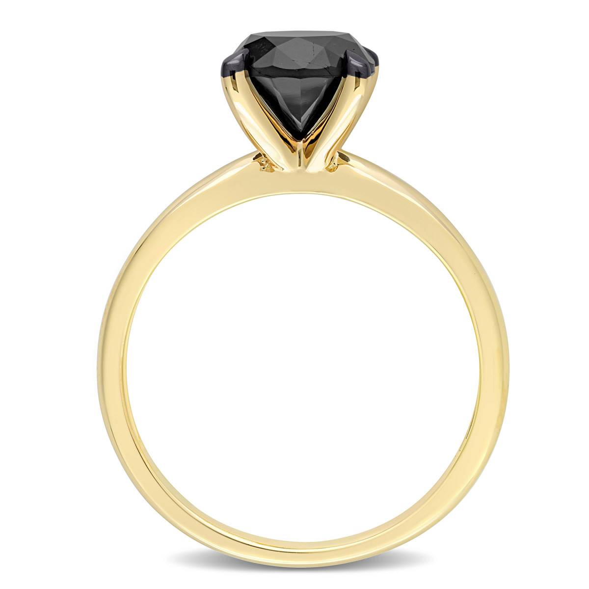 Radiant Rainbow(tm) 2ctw. Black Diamond Engagement Ring