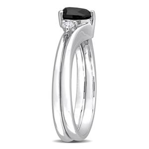 Radiant Rainbow(tm) 10kt. White Gold 5/8ctw. Pear Diamond Ring alternate view