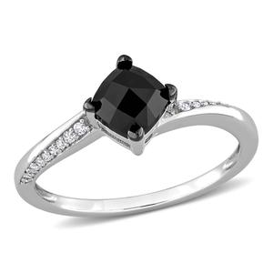 Radiant Rainbow(tm) 10kt. Gold 1ctw. Cushion Diamond Ring