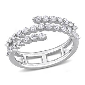 Gemstone Classics(tm) Platinum Plated 5/8ctw. Lab Grown Diamond Ring