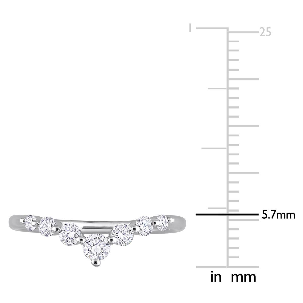 Gemstone Classics(tm) Platinum Plated 3/8ctw. Lab Grown Diamond Ring