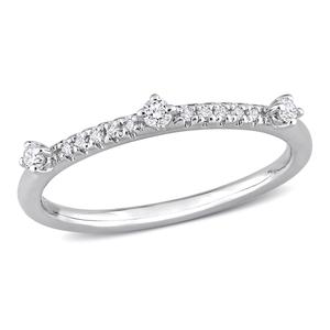 Gemstone Classics(tm) Platinum Plated 1/7ctw. Lab Grown Diamond Ring