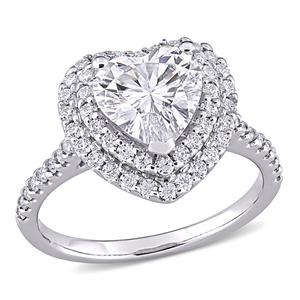 Gemstone Classics(tm) 10kt. White Gold 2 5/8ctw. Moissanite Ring