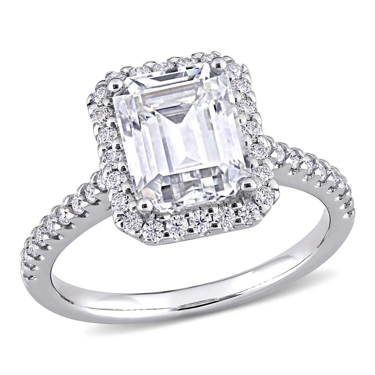 Gemstone Classics(tm) 10kt. White Gold 2 7/8ctw. Moissanite Ring