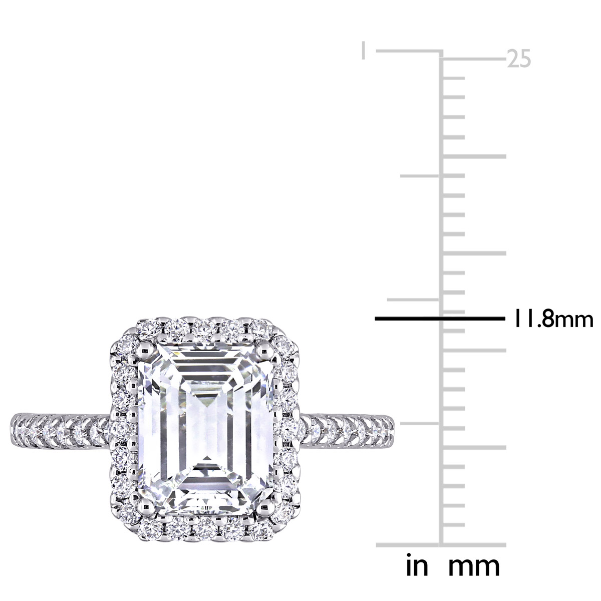 Gemstone Classics(tm) 10kt. White Gold 2 7/8ctw. Moissanite Ring