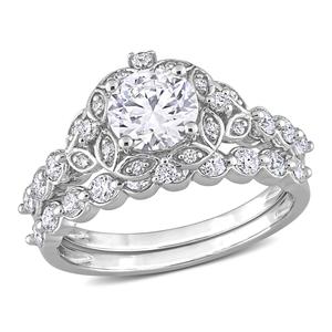 Gemstone Classics(tm) Sterling Silver 1 3/5ctw. Moissanite Set