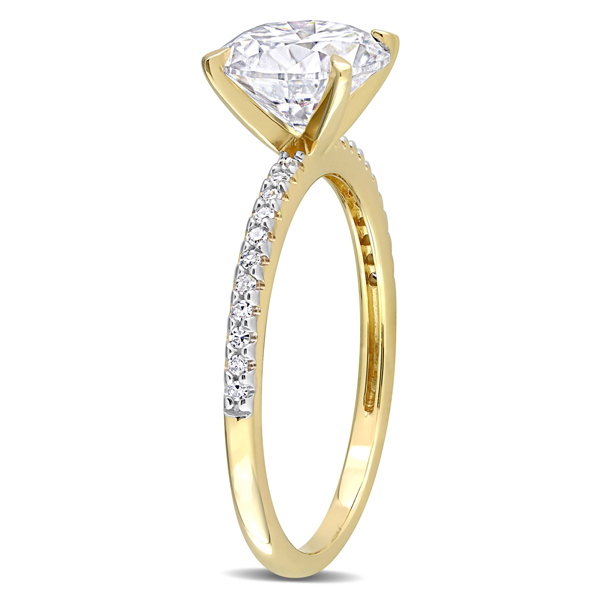 Gemstone Classics(tm) 14kt. Gold 1 4/5ctw. Moissanite Ring