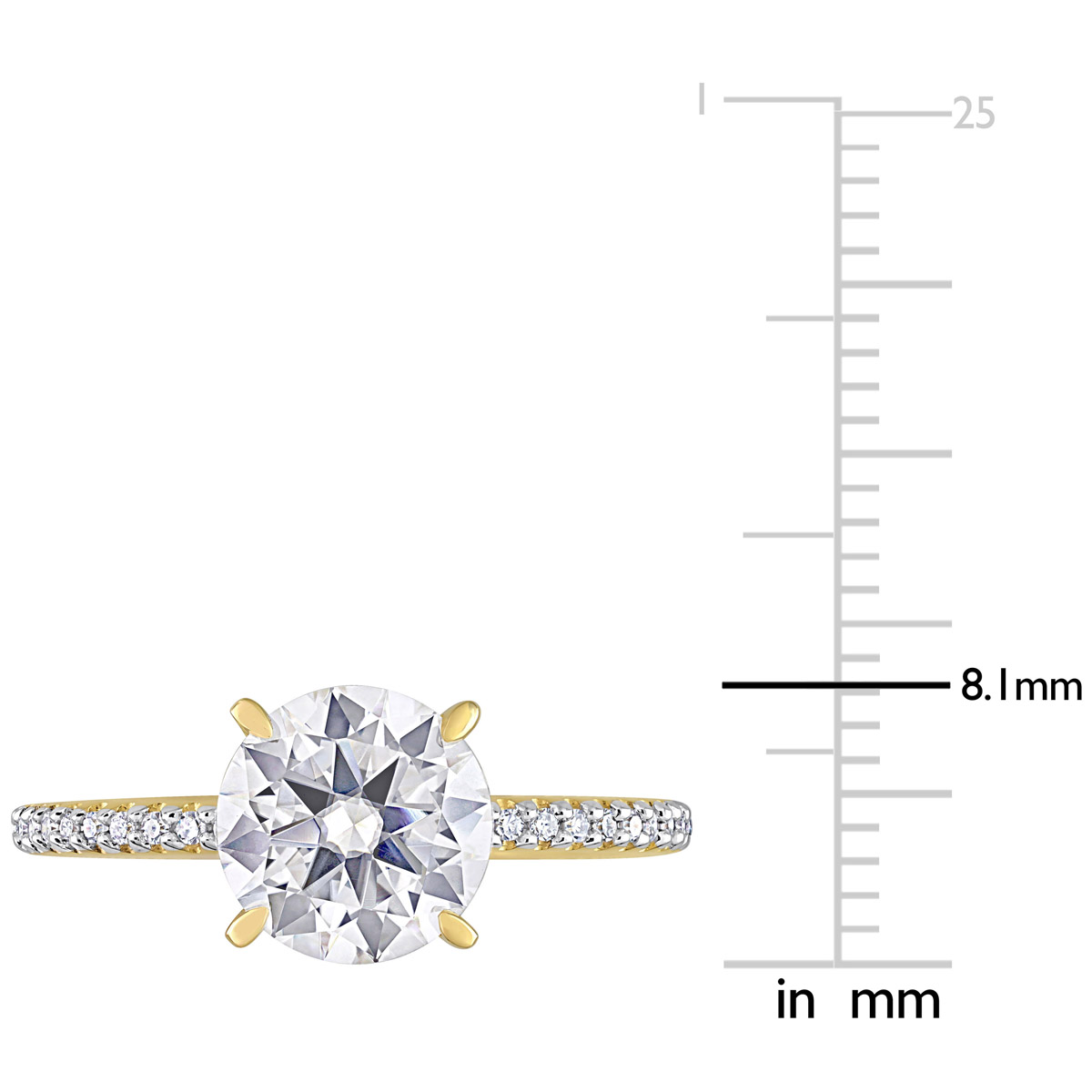 Gemstone Classics(tm) 14kt. Gold 1 4/5ctw. Moissanite Ring