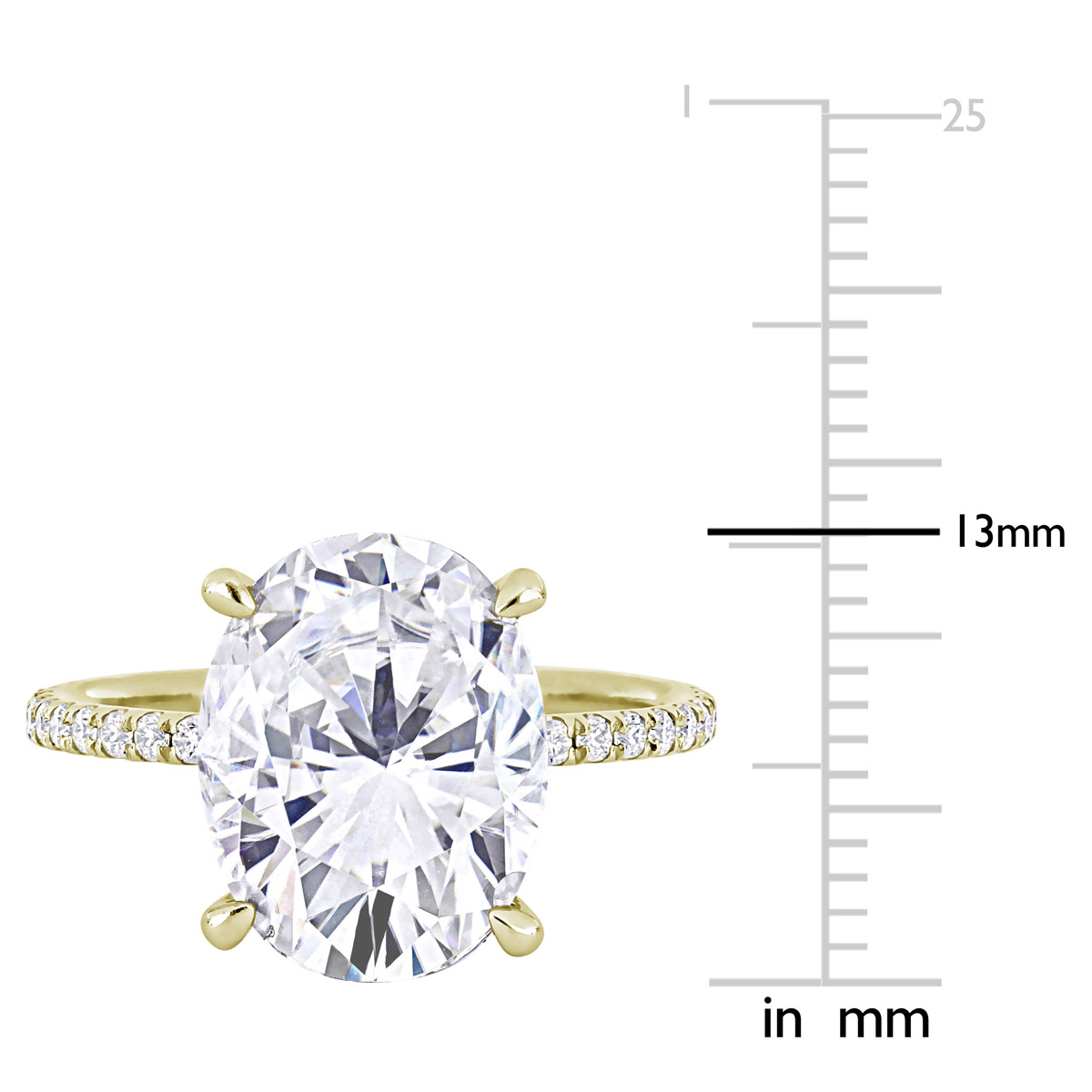 Gemstone Classics(tm) 10kt. Yellow Gold 4 7/8ctw. Moissanite Ring