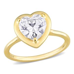 Gemstone Classics(tm) 10kt. Gold 2ctw. Moissanite Heart Ring