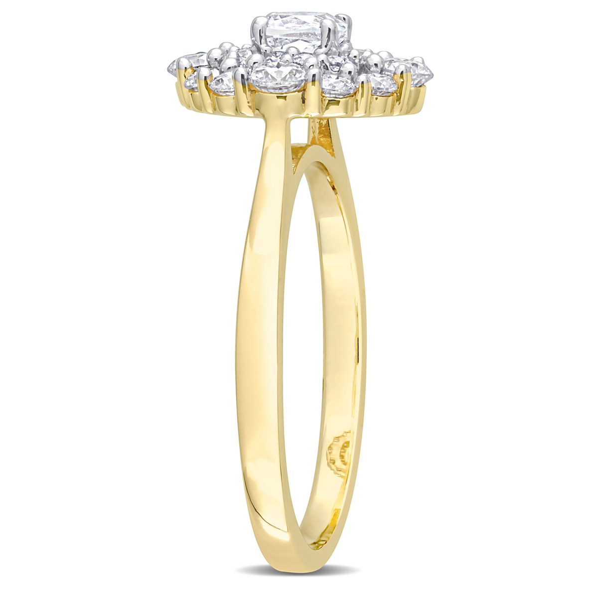 Gemstone Classics(tm) 10kt. Yellow Gold 1ctw. Moissanite Ring